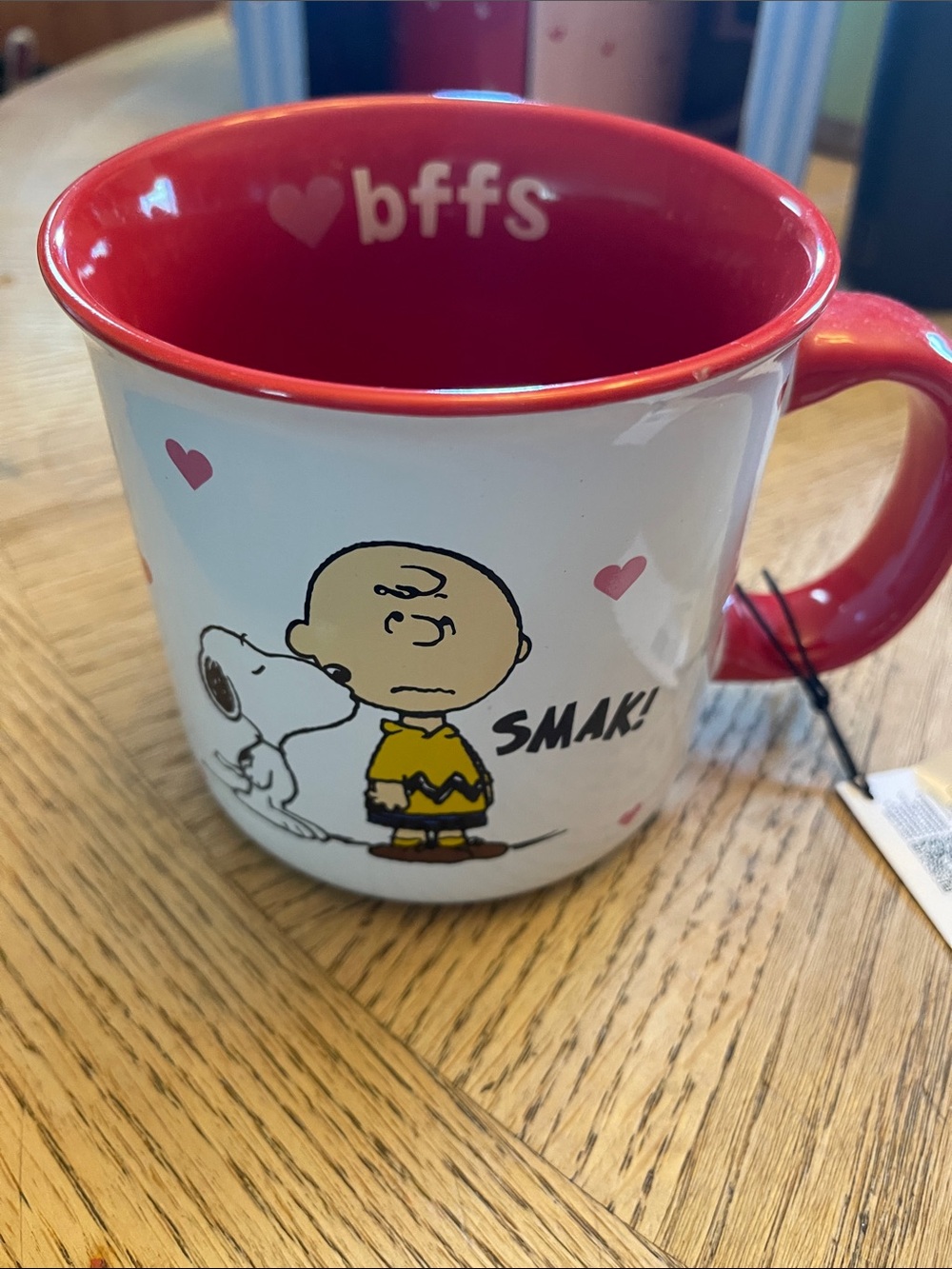 Peanuts Red and White Charlie Brown "BFFs" Ceramic Mug